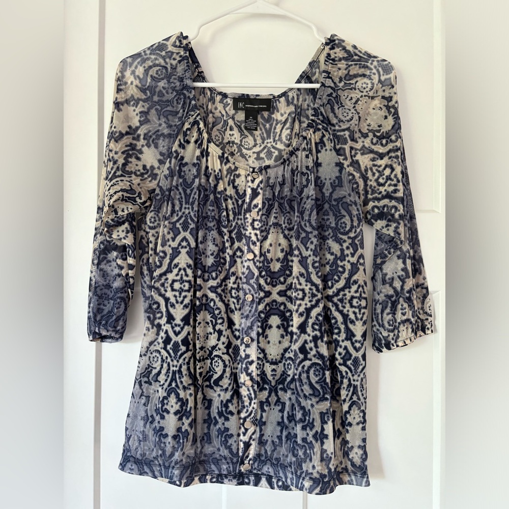 INC International Concepts painted floral top
